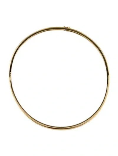 Pre-owned Necklace 14k Omega Chain Collar , 14" In Multi