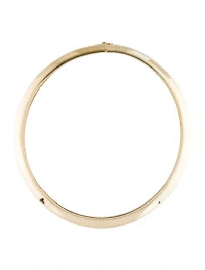 Pre-owned Necklace 14k Omega Collar , 17" In Multi