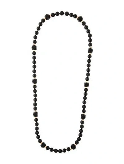 Pre-owned Necklace 14k Onyx Bead , 36" In Multi