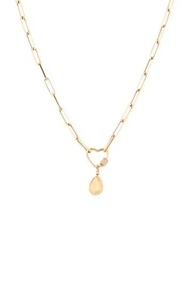 Pre-owned Necklace 14k Opal & Diamond Pendant , 18" In Multi