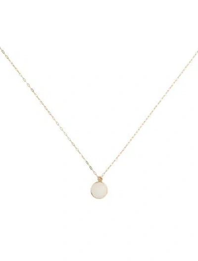 Pre-owned Necklace 14k Opal Bezel Set Pendant , 18" In Multi