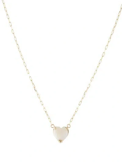 Pre-owned Necklace 14k Opal Heart Pendant , 18" In Multi