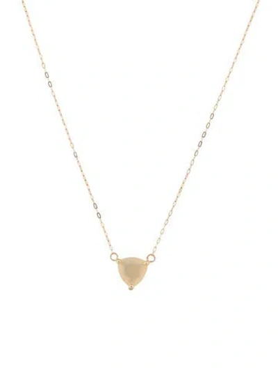 Pre-owned Necklace 14k Opal Pendant , 18.25" In Multi