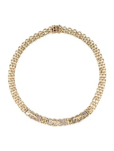 Pre-owned Necklace 14k Panther Chain , 17" In Multi