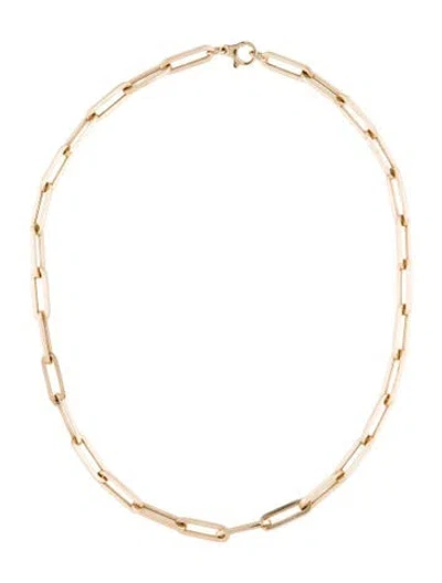Pre-owned Necklace 14k Paperclip Chain , 16" In Multi