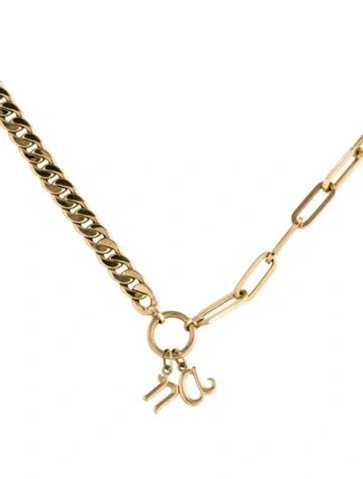 Pre-owned Necklace 14k Paperclip Cuban Link Charm Enhancer Chain , 18.5" In Multi