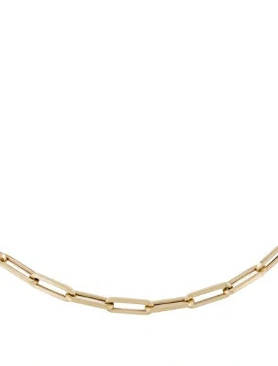 Pre-owned Necklace 14k Paperclip Link Chain , 18" In Multi