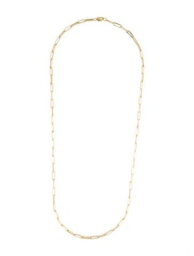 Pre-owned Necklace 14k Paperclip Link Chain , 30" In Multi