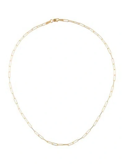 Pre-owned Necklace 14k Paperclip Link Choker , 14" In Multi
