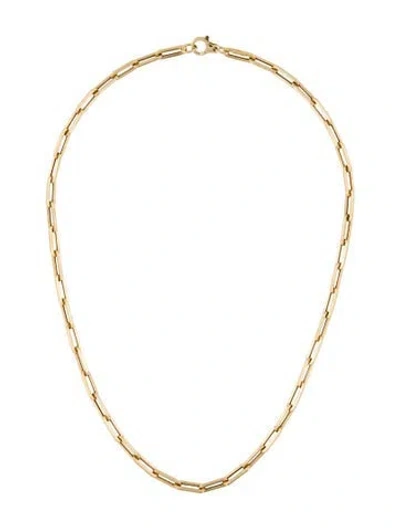 Pre-owned Necklace 14k Paperclip Link , 16.25" In Multi