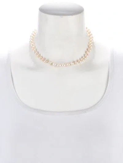 Pre-owned Necklace 14k Pearl Bead , 17" In Multi
