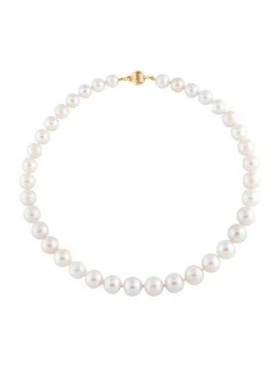 Pre-owned Necklace 14k Pearl Bead , 17.5" In Multi