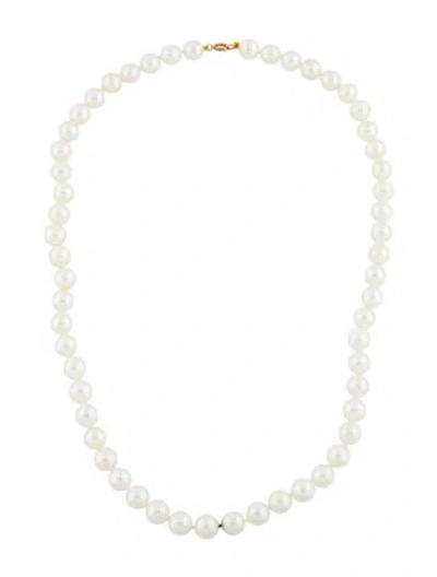 Pre-owned Necklace 14k Pearl Bead , 18" In Multi