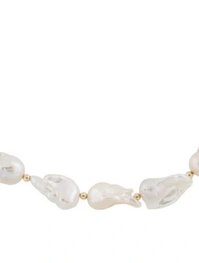 Pre-owned Necklace 14k Pearl Bead , 20" In Multi