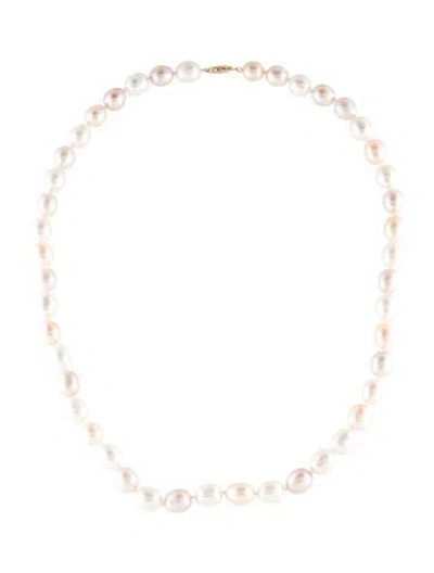 Pre-owned Necklace 14k Pearl Bead , 20" In Multi