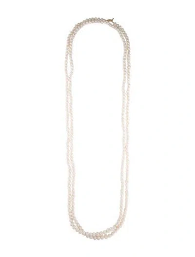 Pre-owned Necklace 14k Pearl Bead , 95" In Multi