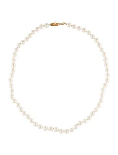 Pre-owned Necklace 14k Pearl Bead Strand, 18.25" In Multi