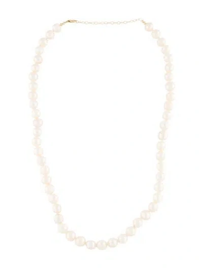 Pre-owned Necklace 14k Pearl Bead Strand, 19.25" In Multi