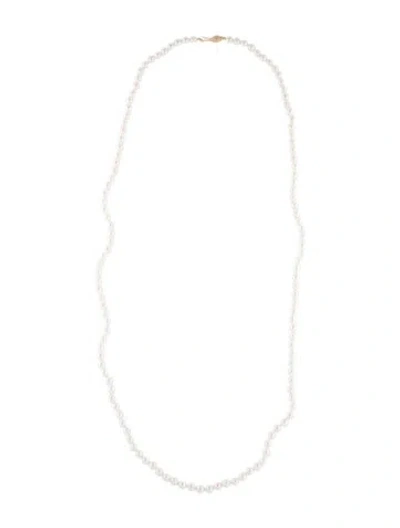Pre-owned Necklace 14k Pearl Bead Strand, 36" In Multi