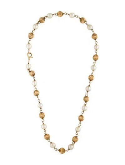 Pre-owned Necklace 14k Pearl Bead Strand , 14.5" In Multi