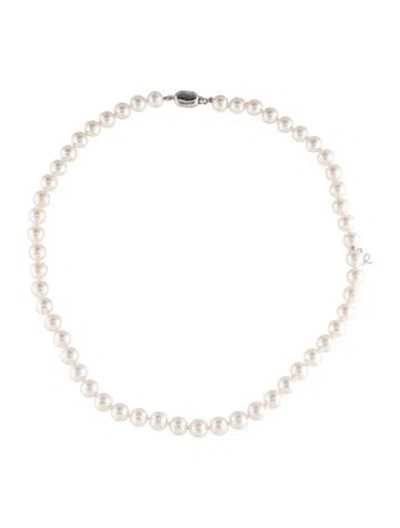 Pre-owned Necklace 14k Pearl Bead Strand , 16" In Multi