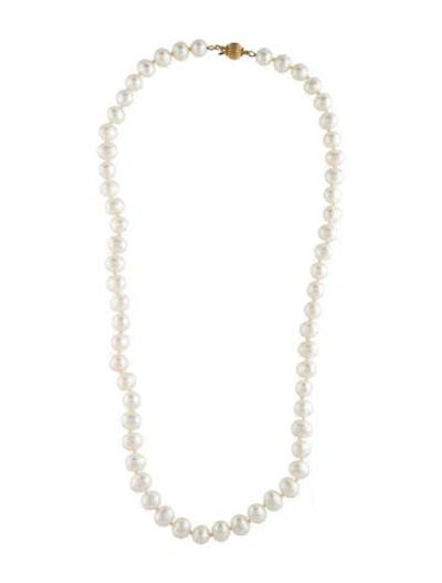 Pre-owned Necklace 14k Pearl Bead Strand , 16" In Multi