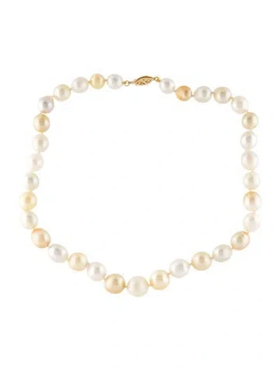 Pre-owned Necklace 14k Pearl Bead Strand , 16.5" In Multi