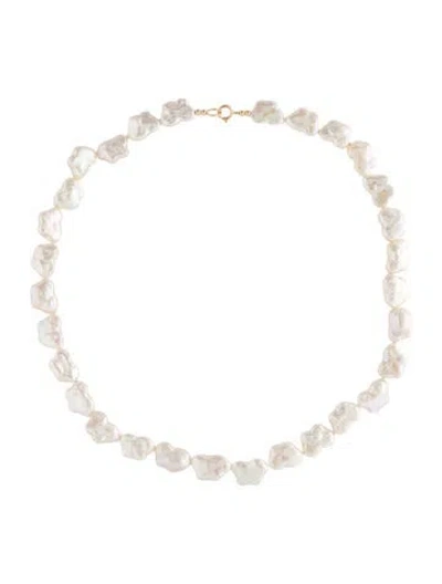 Pre-owned Necklace 14k Pearl Bead Strand , 16.5" In Multi