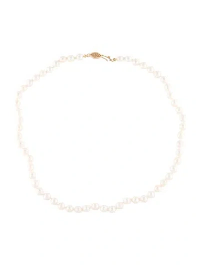 Pre-owned Necklace 14k Pearl Bead Strand , 16.5" In Multi
