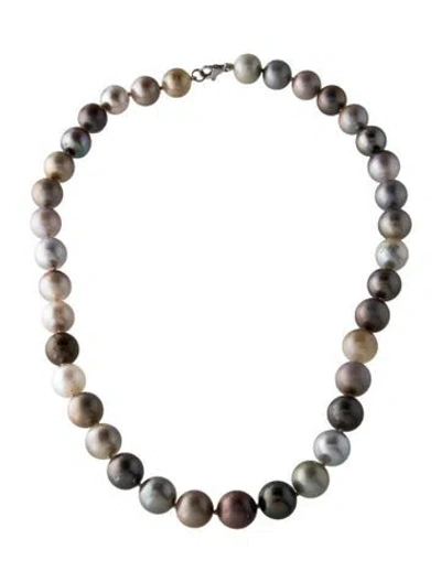 Pre-owned Necklace 14k Pearl Bead Strand , 17" In Multi