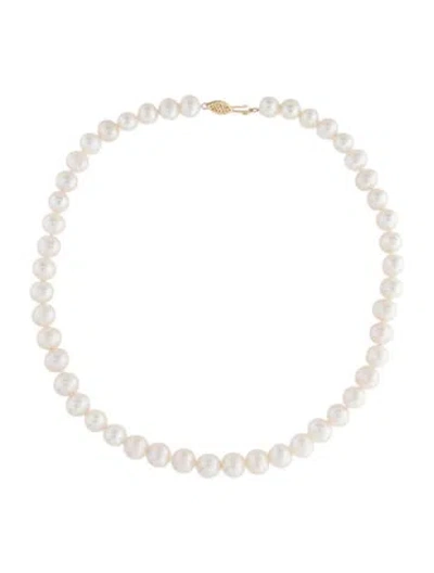 Pre-owned Necklace 14k Pearl Bead Strand , 17.25" In Multi