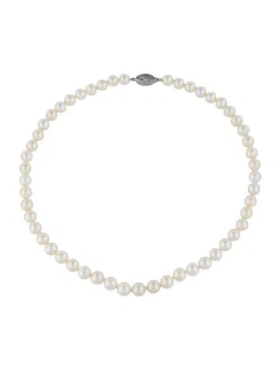 Pre-owned Necklace 14k Pearl Bead Strand , 17.75" In Multi