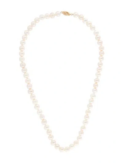 Pre-owned Necklace 14k Pearl Bead Strand , 18" In Multi