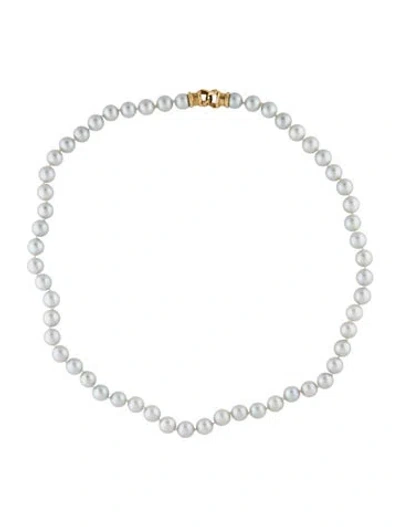 Pre-owned Necklace 14k Pearl Bead Strand , 18" In Multi