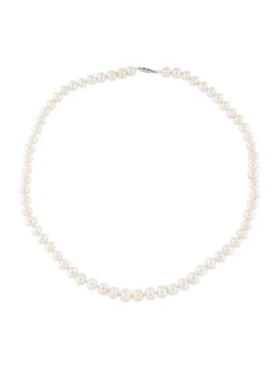 Pre-owned Necklace 14k Pearl Bead Strand , 18" In Multi
