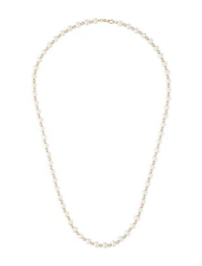 Pre-owned Necklace 14k Pearl Bead Strand , 18" In Multi