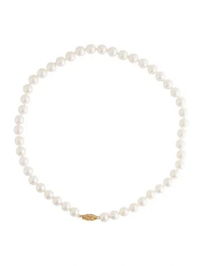 Pre-owned Necklace 14k Pearl Bead Strand , 18.5" In Multi
