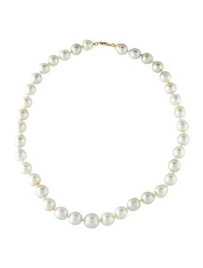 Pre-owned Necklace 14k Pearl Bead Strand , 18.75" In Multi