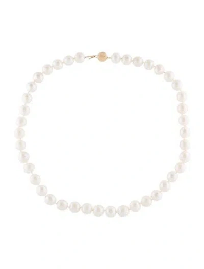 Pre-owned Necklace 14k Pearl Bead Strand , 19" In Multi