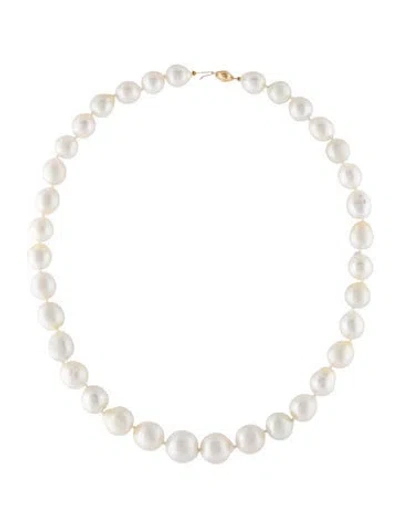 Pre-owned Necklace 14k Pearl Bead Strand , 19" In Multi