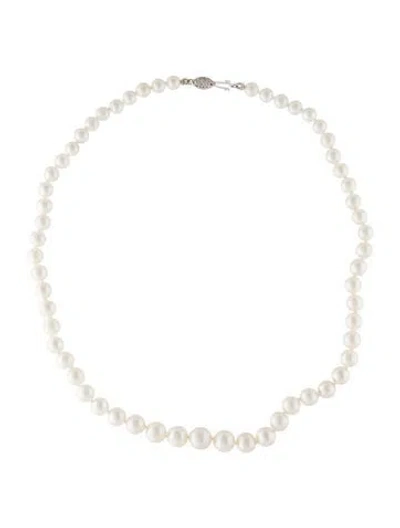Pre-owned Necklace 14k Pearl Bead Strand , 19" In Multi