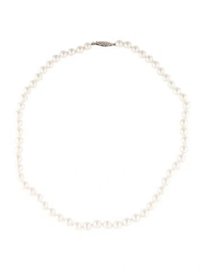 Pre-owned Necklace 14k Pearl Bead Strand , 19" In Multi