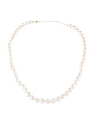 Pre-owned Necklace 14k Pearl Bead Strand , 19.5" In Multi