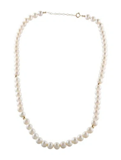 Pre-owned Necklace 14k Pearl Bead Strand , 19.5" In Multi