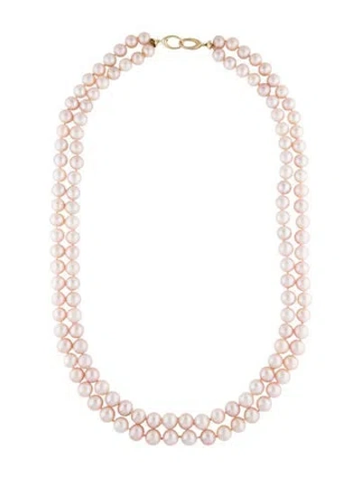 Pre-owned Necklace 14k Pearl Bead Strand , 25.75" In Multi