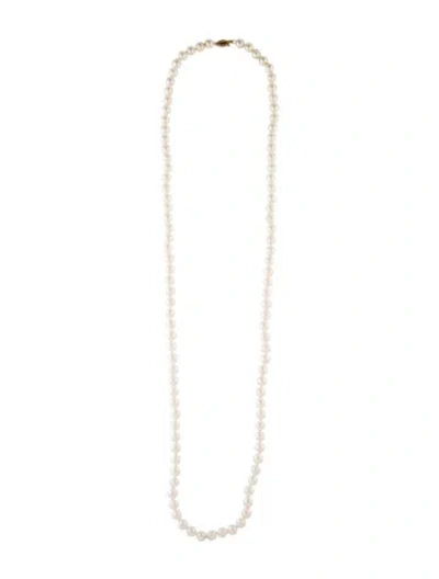 Pre-owned Necklace 14k Pearl Bead Strand , 28" In Multi