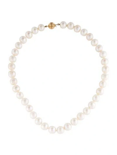 Pre-owned Necklace 14k Pearl Chunky , 18" In Multi