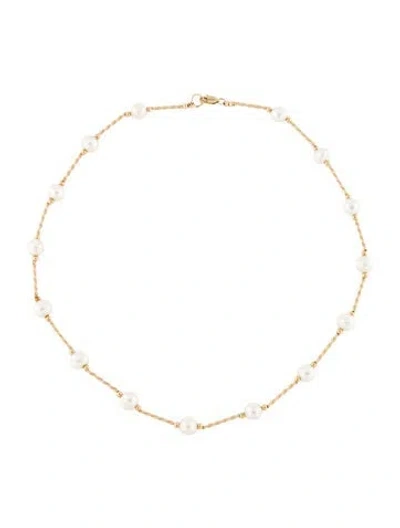 Pre-owned Necklace 14k Pearl Collar , 16.25" In Multi