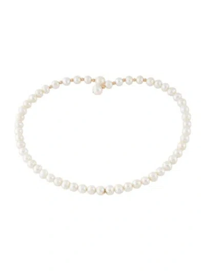 Pre-owned Necklace 14k Pearl Collar , 17" In Multi