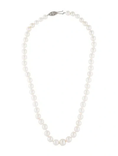 Pre-owned Necklace 14k Pearl Graduate Strand , 19.75" In Multi